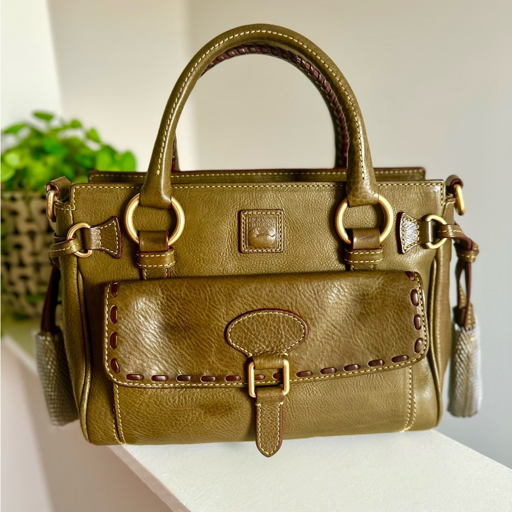 Dooney & Bourke Florentine Medium Pocket Satchel in Moss - Picture 4 of 16
